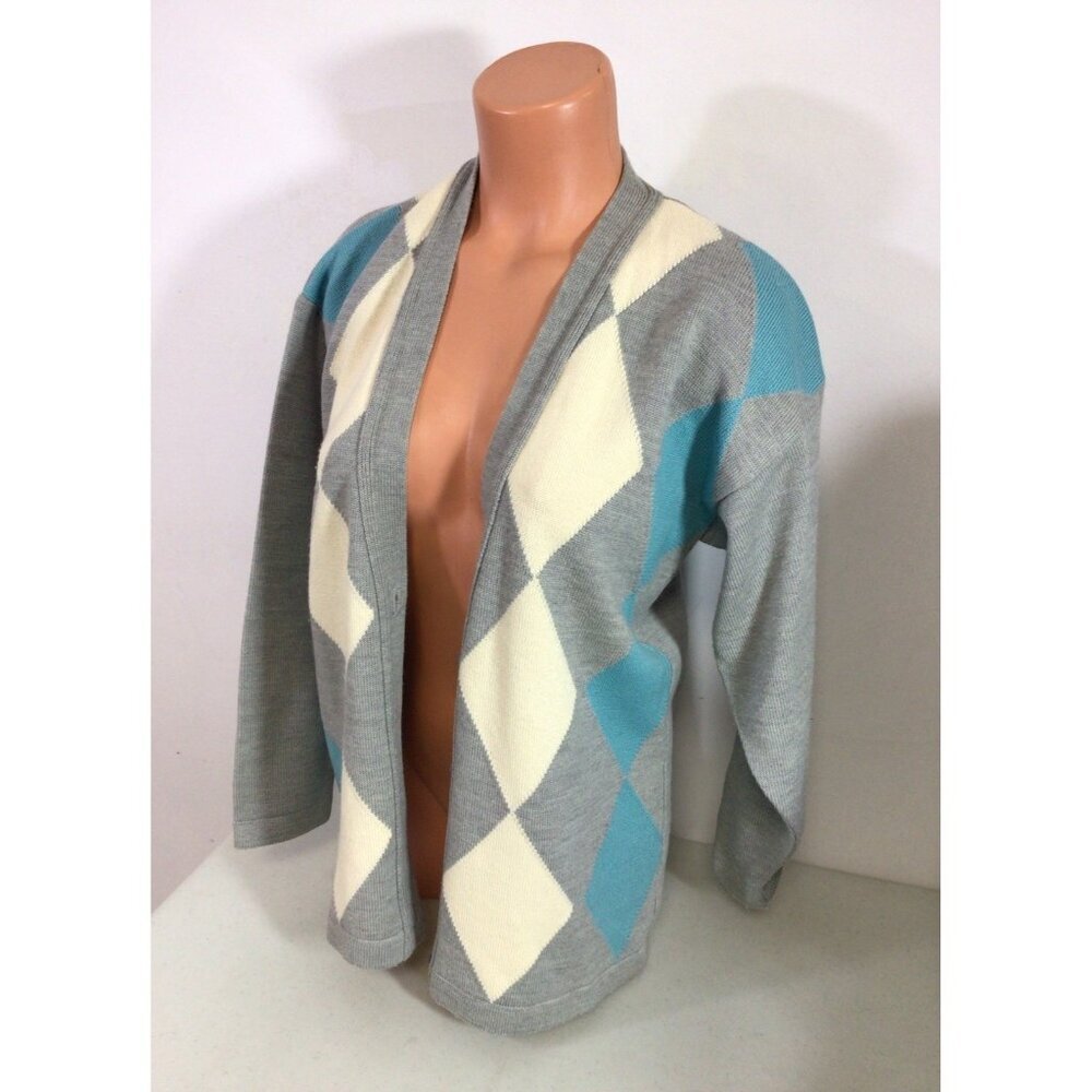 Pendleton Plaid Cardigan Sweater Made USA Womens Medium